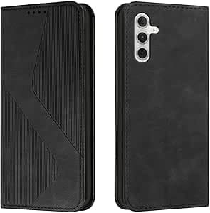 Wallet Case For Samsung Galaxy S24, For [TPU Shockproof Interior Case] PU Leather with Magnetic Flip Cover(Black)