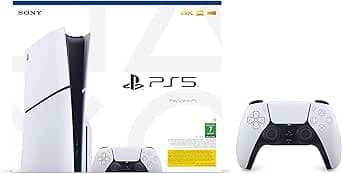 PlayStation 5 Slim Blu-ray Disc Edition Console + White Controller Bundle (KSA version)