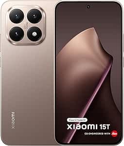 جوال شاومي 15T ثنائي شرائح الاتصال مع شريحة eSIM وذاكرة عشوائية 12 جيجابايت وسعة تخزين 512 جيجابايت، يدعم الجيل الخامس 5G، نسخة عالمية، لون ذهبي وردي