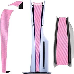 غلاف حماية وسط لوحدة تحكم بلاي ستيشن 5 النحيف 2023 الإصدار الرقمي/ القرص لوحدة التحكم المركزية مقاوم للخدش من زد جيه ار يو اي (لون بينك)