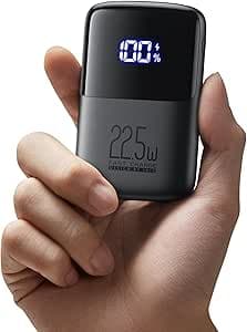 باور بانك من اينيو سعة 10000 مللي امبير مع شحن سريع و3 منافذ USB تايب C وزمن شحن 3 ساعات باللون الأسود